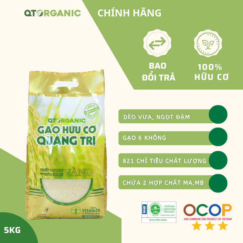 Gạo Hữu Cơ Quảng Trị 5kg - QT0rganic