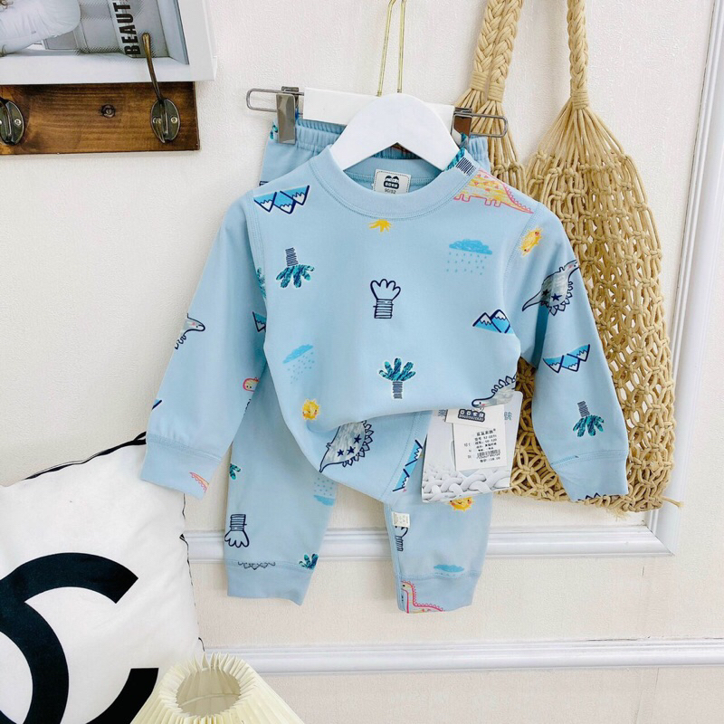 Bộ cotton len, nỉ cho bé trai, bé gái_Hàng QC cao cấp