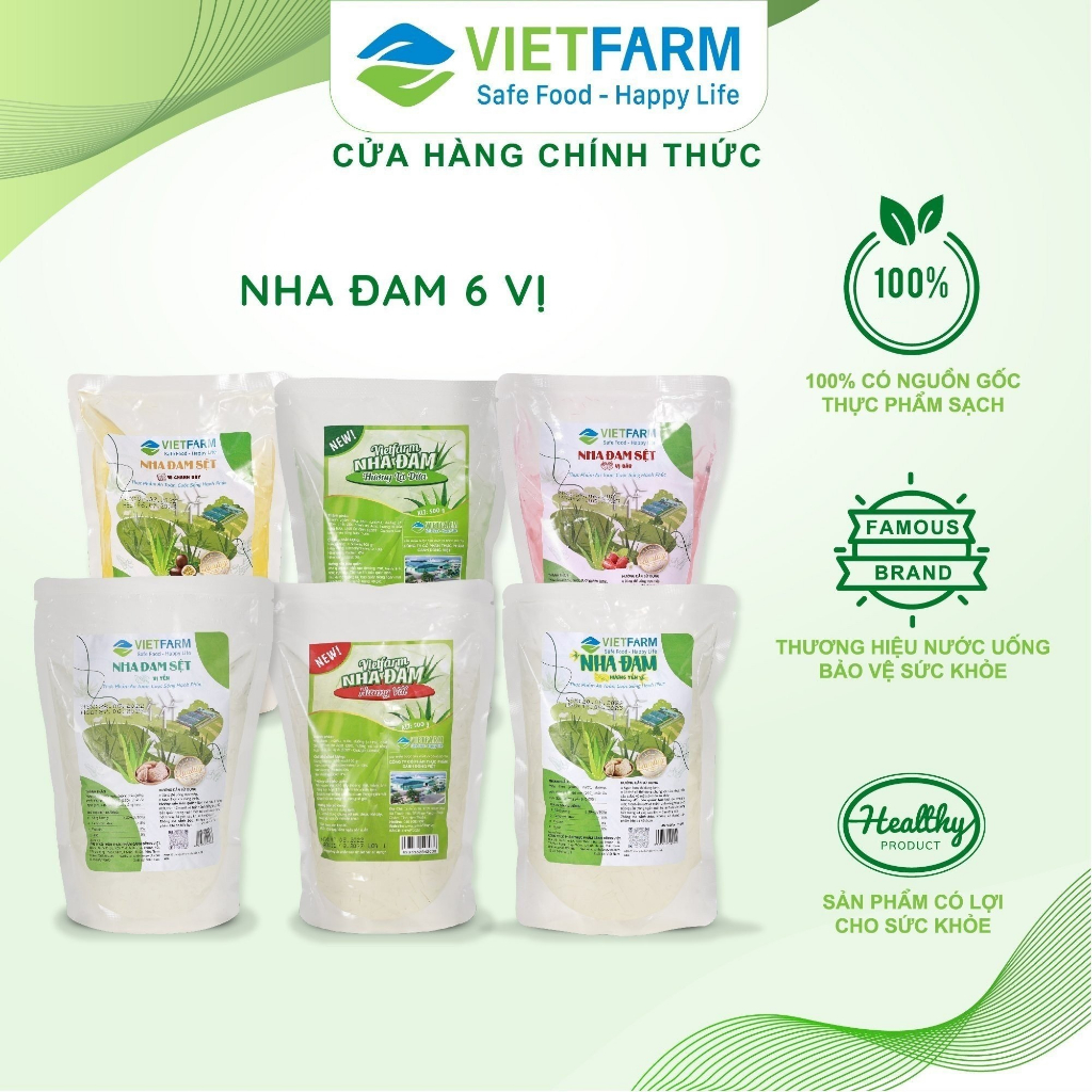 Thạch Nha Đam VIETFARM bộ 6 hương vị 3Kg