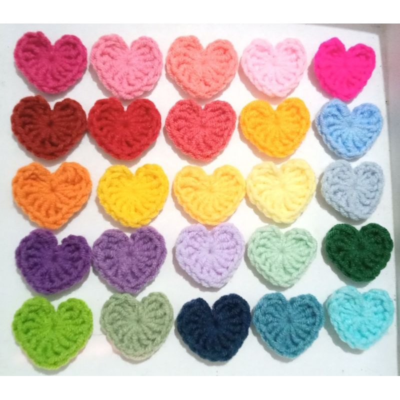 Trái tim len gắn áo, trang trí ...