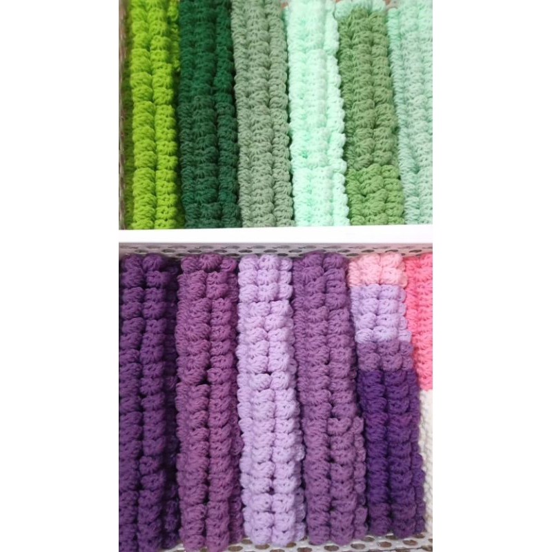 Hoa len mini làm túi xách, áo handmade nhiều màu