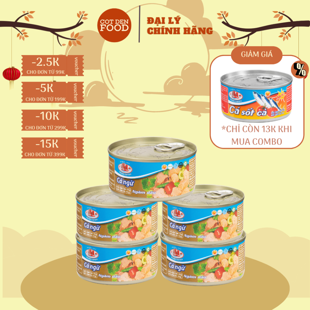 COMBO 5 HỘP Cá Ngừ Ngâm Dầu Hạ Long 115g/175g