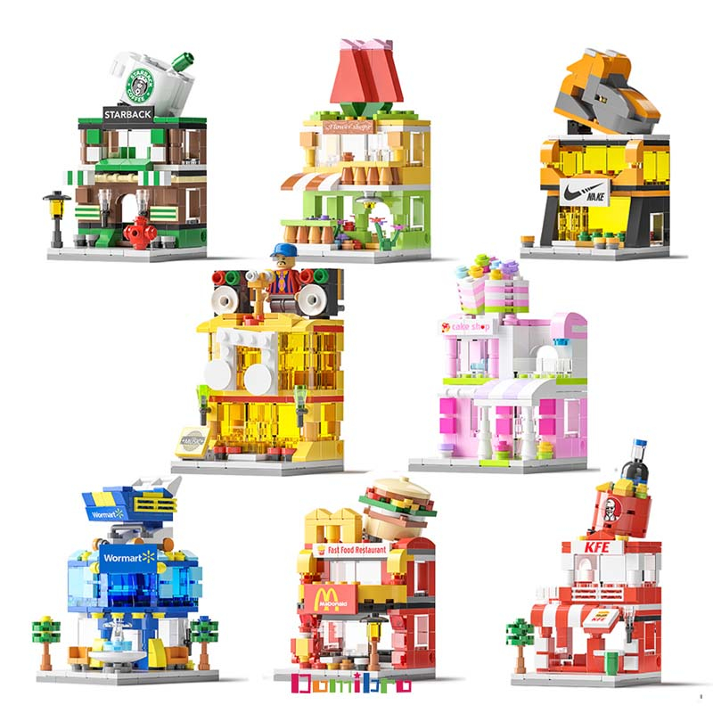 Bộ đồ chơi lắp ráp Lego McDonald's Sáng tạo Cảnh quan thành phố 3D Mô hình trẻ em trai và trẻ em gái
