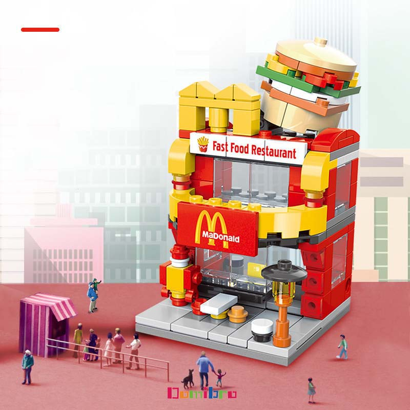 Bộ đồ chơi lắp ráp Lego McDonald's Sáng tạo Cảnh quan thành phố 3D Mô hình trẻ em trai và trẻ em gái