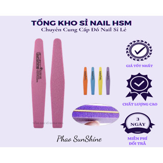  Phào dũa móng dạng thanh 2 mặt SunShine chuyên dùng làm nail  màu ngẫu nhiên  dài và ngắn 