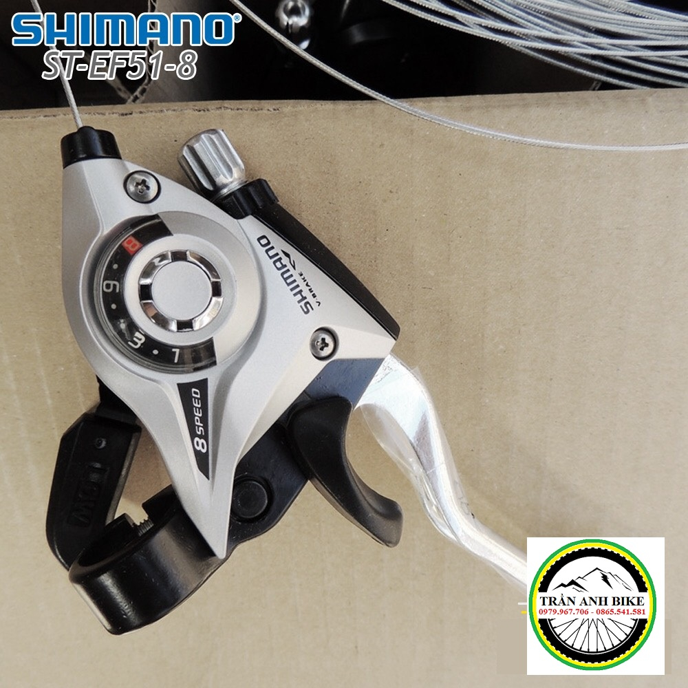 Tay đề bên phải xe đạp SHIMANO ST-EF51 8 Speed - Hàng Chính Hãng