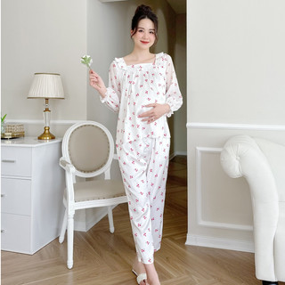 MEDYLA - Bộ đồ bầu mặc nhà thu đông dáng dài có khóa cho bầu mặc thoải mái trong và sau sinh - BST1460