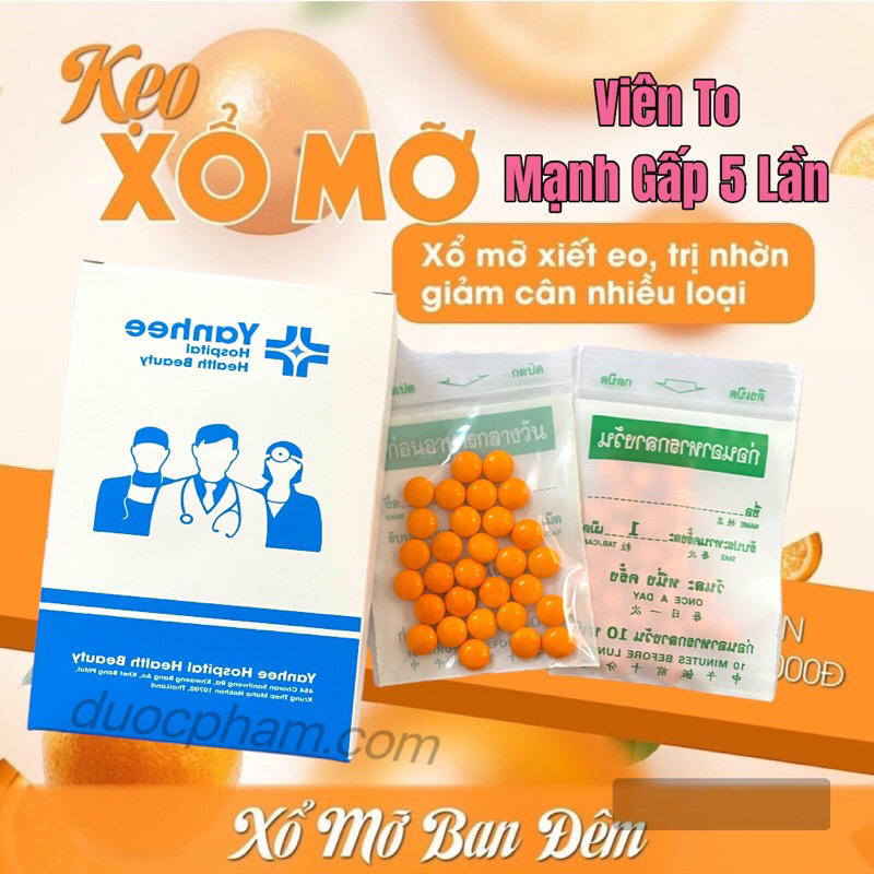 Giảm Cân Xổ Mỡ Detox Đêm Viên To Liệu Trình 30 Viên Mạnh X5 Lần