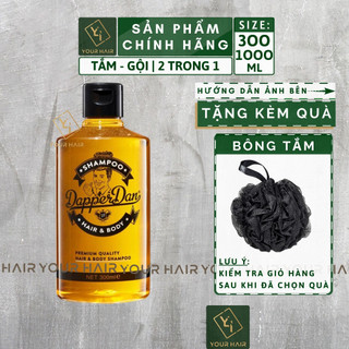 Sữa TẮM GỘI 2 trong 1 Dapper Dan Hair & Body Shampoo 300ml