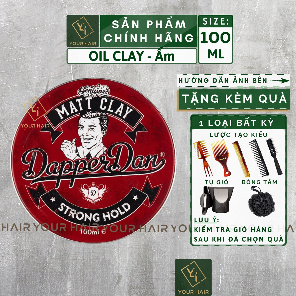 Sáp vuốt tóc Dapper Dan Matt Clay - 100ml