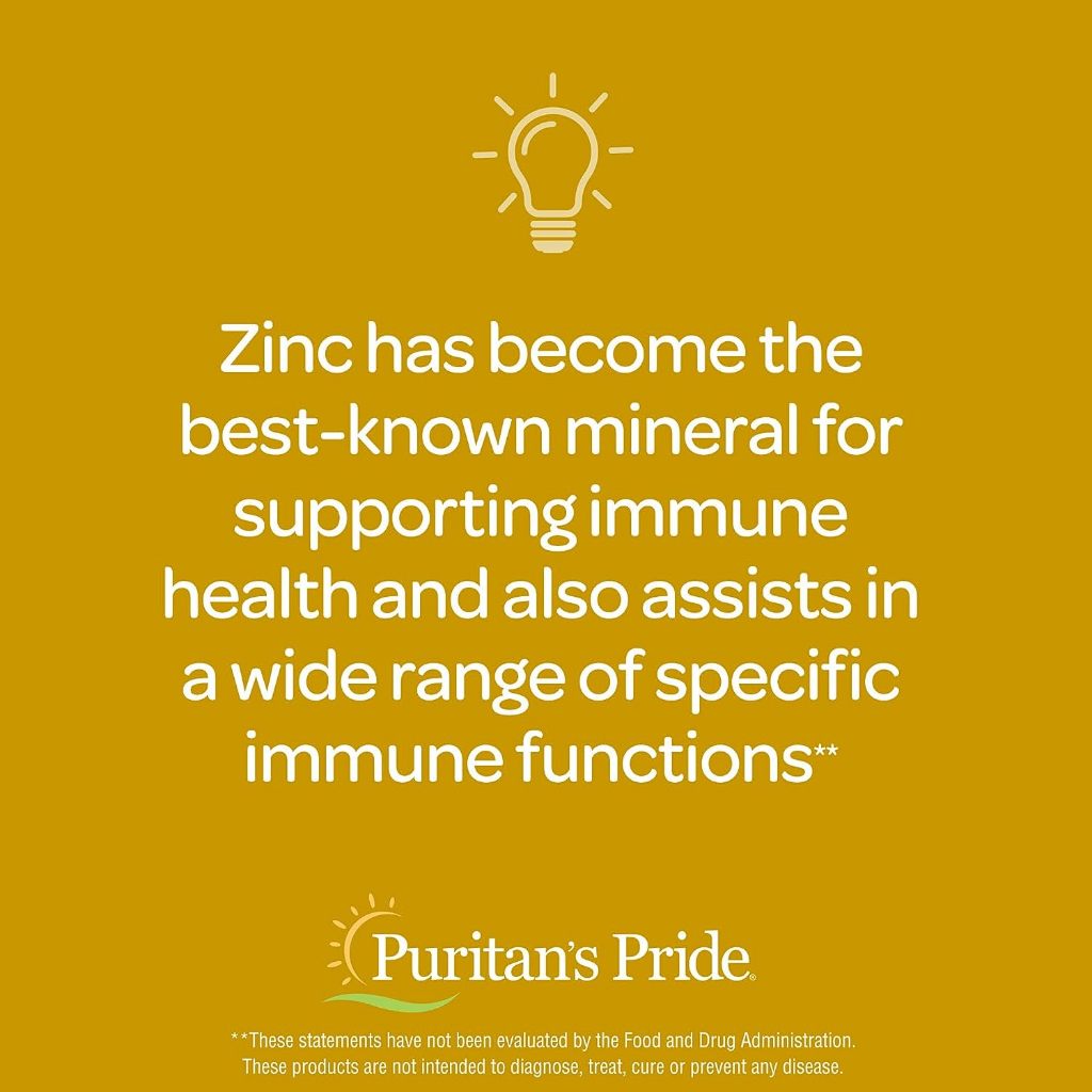 Viên uống Kẽm ngừa mụn Zinc for Acne Puritan’s Pride hũ 100 viên