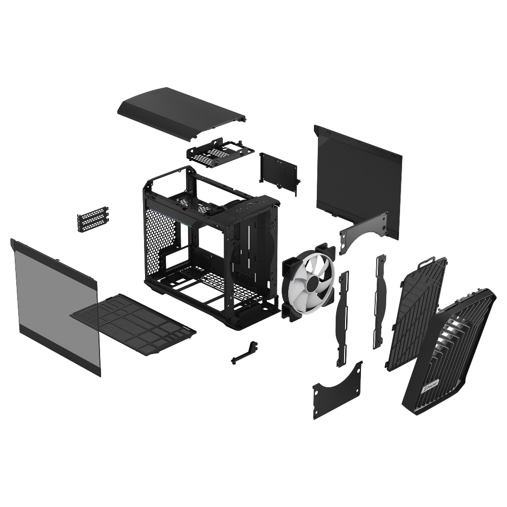 CASE MÁY TÍNH FRACTAL DESIGN TORRENT NANO RGB BLACK TG LIGHT TINT