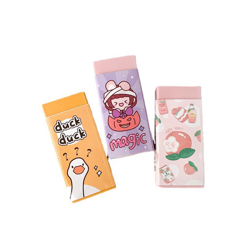 Set 5 gôm tẩy hoạ tiết dễ thương tẩy siêu sạch