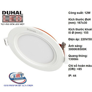 DUHAL ĐÈN LED ÂM TRẦN TÍCH HỢP TĂNG PHÔ PANEL CAO CẤP 7W,12W,9W (KDPT207,209,212,0911,0121)