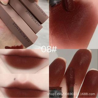 Son kem lì Herorange matte lip color đỏ nâu