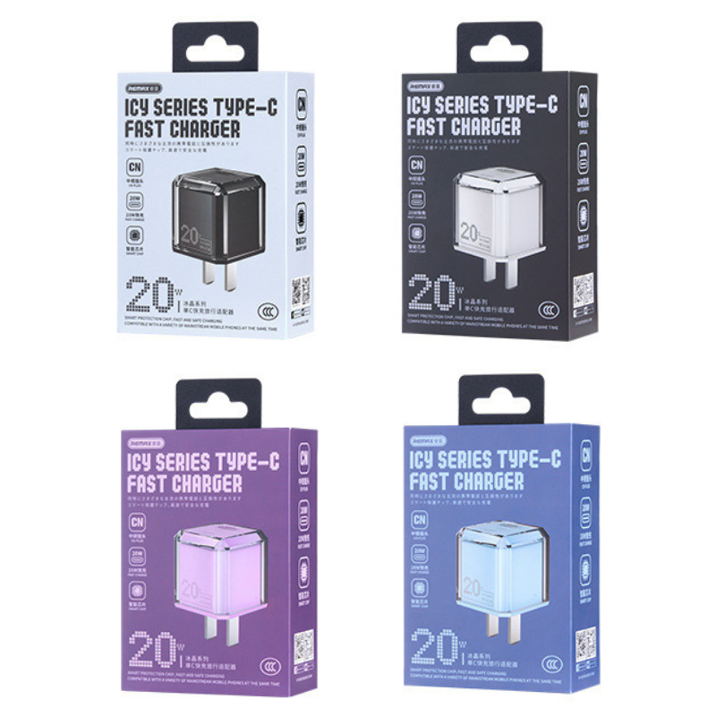 Bộ sạc nhanh IP 20W Ice Crystal Remax RP-U136 dành cho điện thoại IP 8plus - 14promax dạng tinh thể băng độc đáo