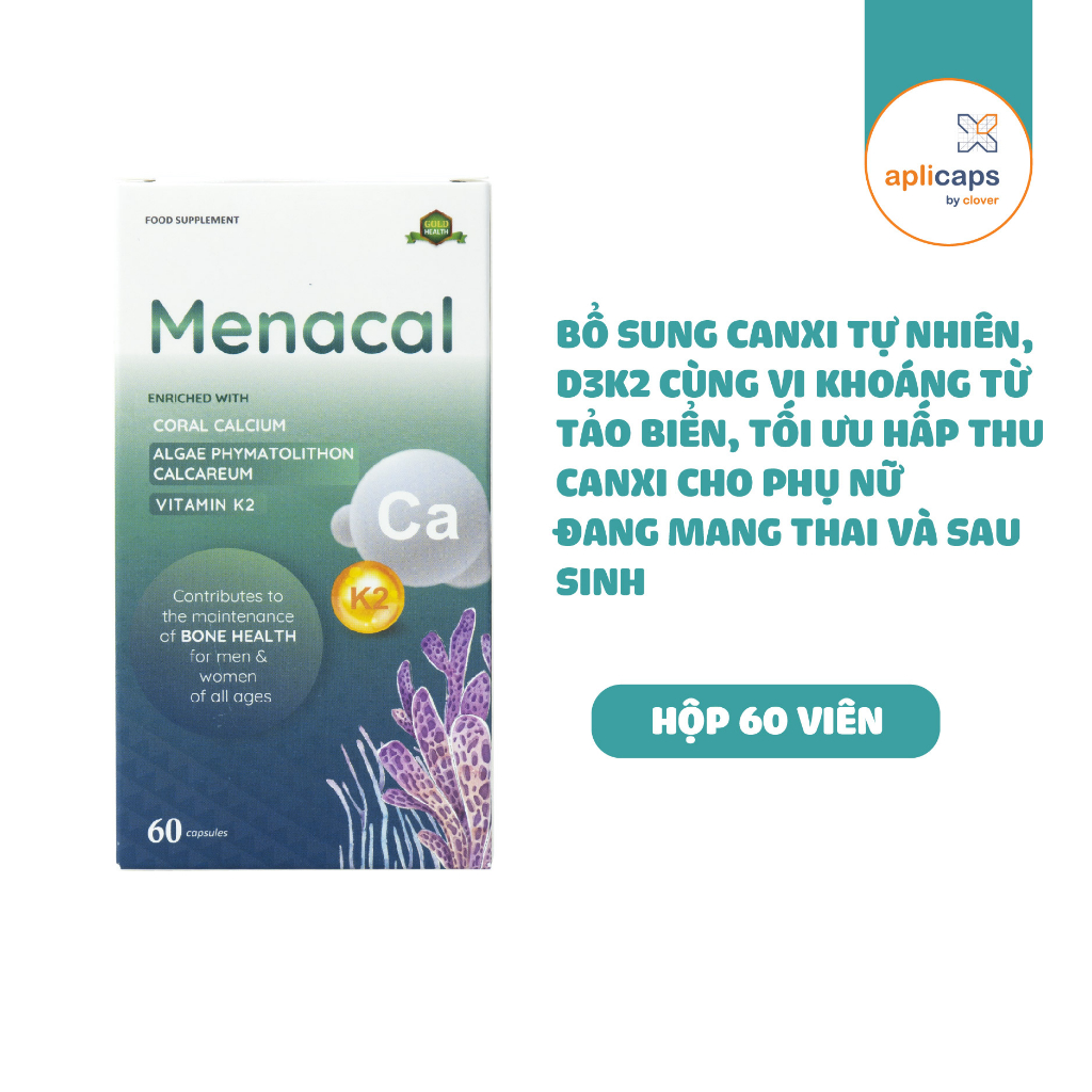 Bộ ba dưỡng chất Sắt - Canxi - DHA cho mẹ bầu, mẹ sau sinh, người trưởng thành Aplicaps - Ferrolip combo 3 hộp