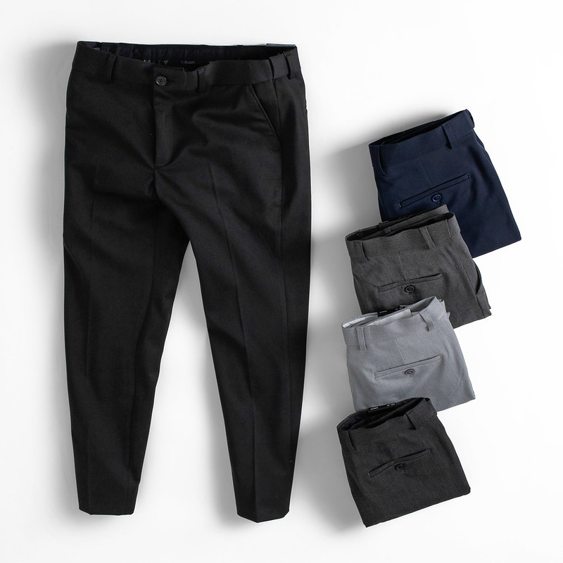 Quần âu slim-fit điều chỉnh cạp trơn thương hiệu TORANO EABT016