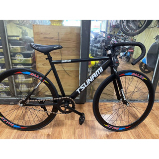 Xe Đạp Fixed Gear TSUNAMI Mới 100%, Đùm Nhôm, Sên Hạt Đậu, Giò Đĩa Thường.