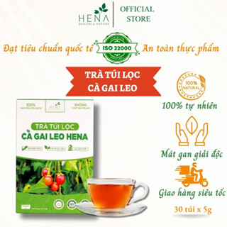 Cà Gai Leo Túi Lọc Hena 150G 30 Túi Tinh Chế Giúp Thanh Lọc Mát Gan Đạt Chuẩn ISO Quốc tế 22000, Trà Cà Gai Leo Túi Lọc