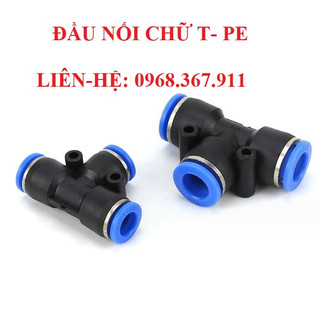 Đầu nối nhanh T khí nén phun sương PE các cỡ