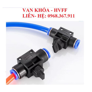 Van khóa khí nén HVFF bằng nhựa van đóng ngắt khí nén dùng cho ống khí 4-6-8-10-12mm