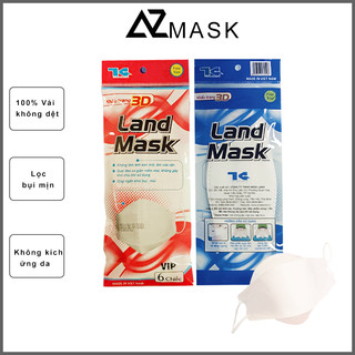 Khẩu trang KF94 3D LANDMASK CHÍNH HÃNG kháng khuẩn chính hãng 4 lớp người lớn và trẻ em gói 6 cái