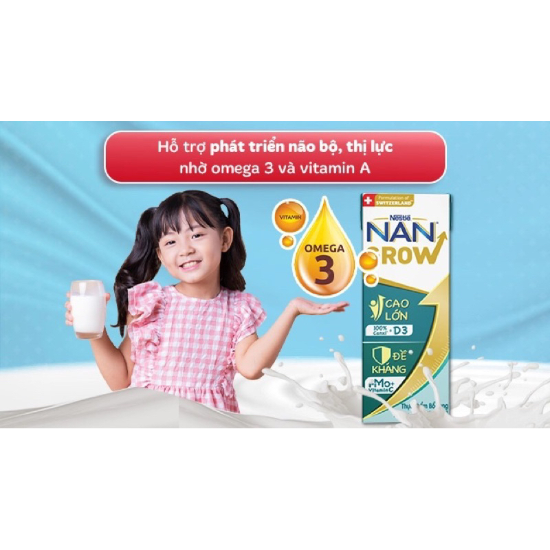 Thùng 24 hộp sữa dinh dưỡng NAN Grow 180ml