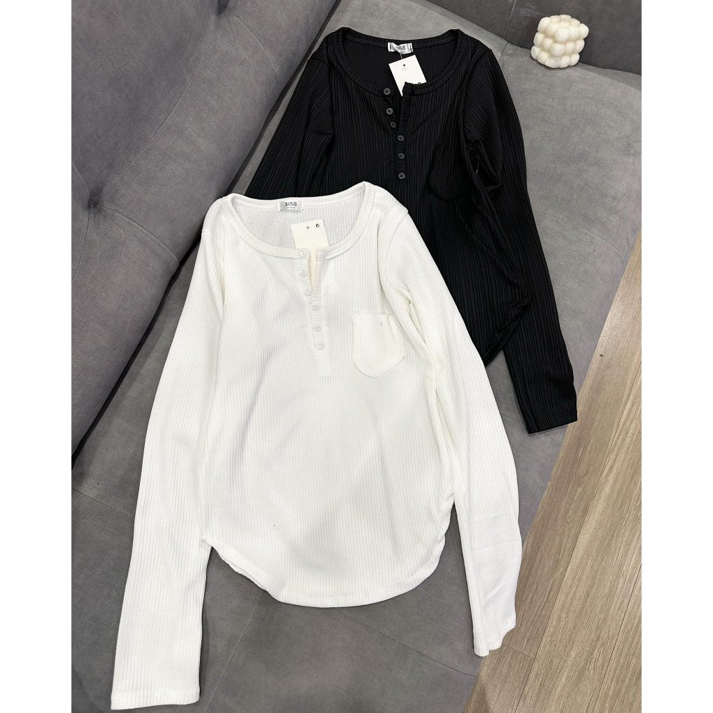 Áo len tăm túi ngực, cúc ngực xịn xò co giãn thoải mái M22 | BigBuy360 - bigbuy360.vn