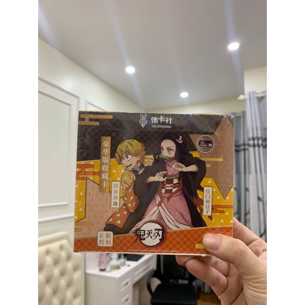 Thẻ nhân phẩm Kimetsu No Yaiba official, 1 pack gồm 5 thẻ, mua 10 tặng 1