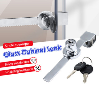 Khóa cửa kính răng kèm 4 chìa khóa tiện dụng, Khóa răng cửa lùa kính cửa tủ hành tiện dụng