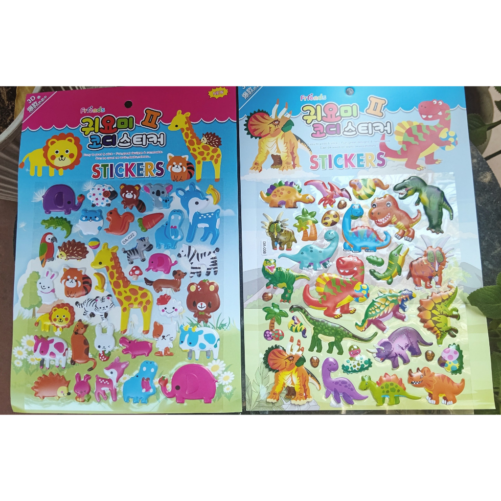 Tấm dán sticker 3D hoạt hình dễ thương cho bé trai, bé gái, sticker công chúa thay váy đáng yêu