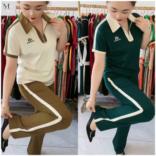 Đồ bộ trung niên nữ, bộ mặc nhà cho mẹ trung niên cổ bẻ quần dài lịch sự trẻ trung -b12