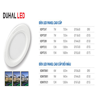 Đèn led panel duhal 7w, 9w, 12w, 15w