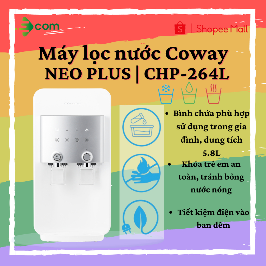 Máy lọc nước Coway Neo Plus CHP-264L - Hàng Chính Hãng