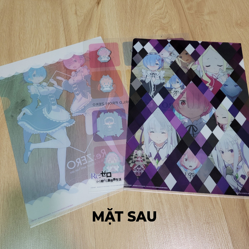 Bìa hồ sơ clear file Re:zero (Ichiban)