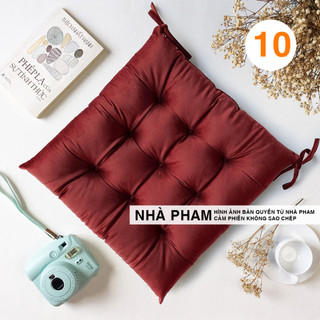 ĐỆM NGỒI BỆT VẢI NHUNG HÌNH 10 (40,45,50cm)