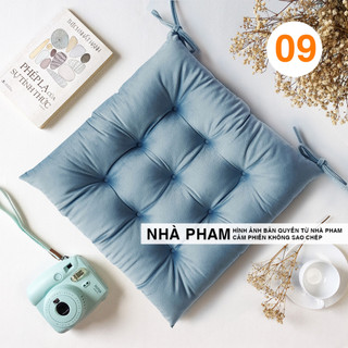 ĐỆM NGỒI BỆT VẢI NHUNG HÌNH 09 (40,45,50cm)