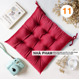 ĐỆM NGỒI BỆT VẢI NHUNG HÌNH 11 (40,45,50cm)