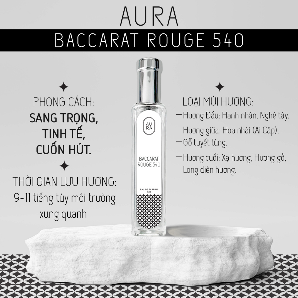 Nước hoa BACCARAT ROUGE 540 15ml EDP