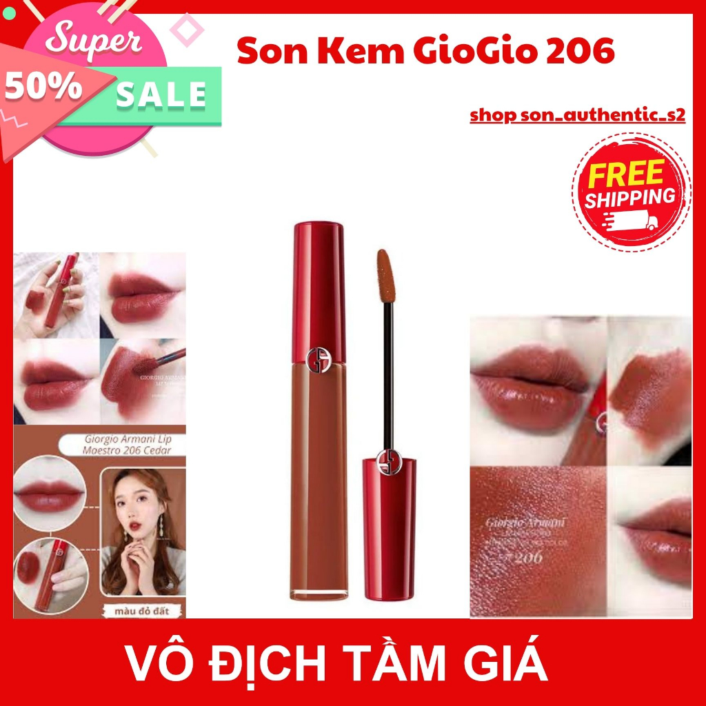 Son Kem Giorgio Armani Lip Maestro 206 Cedar Đỏ Đất