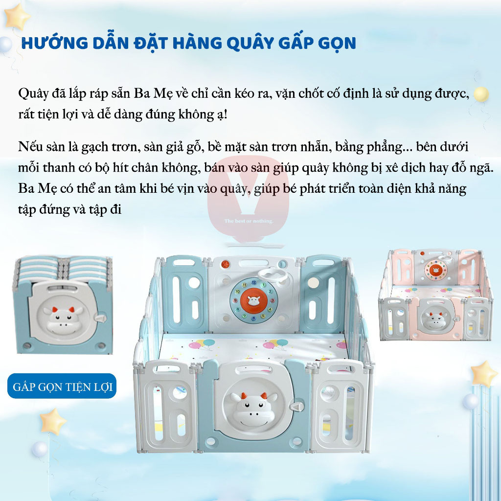Quây cũi nhựa cho bé hình gấu mẫu mới 2023