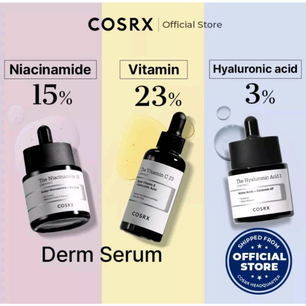 Tinh chất  Cosrx The Hyaluronic Acid 3/ The Vitamin C 23/ The Niacinamide 15/ 6 Peptide Skin Booster Serum