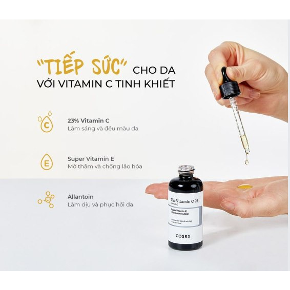 Tinh chất  Cosrx The Hyaluronic Acid 3/ The Vitamin C 23/ The Niacinamide 15/ 6 Peptide Skin Booster Serum