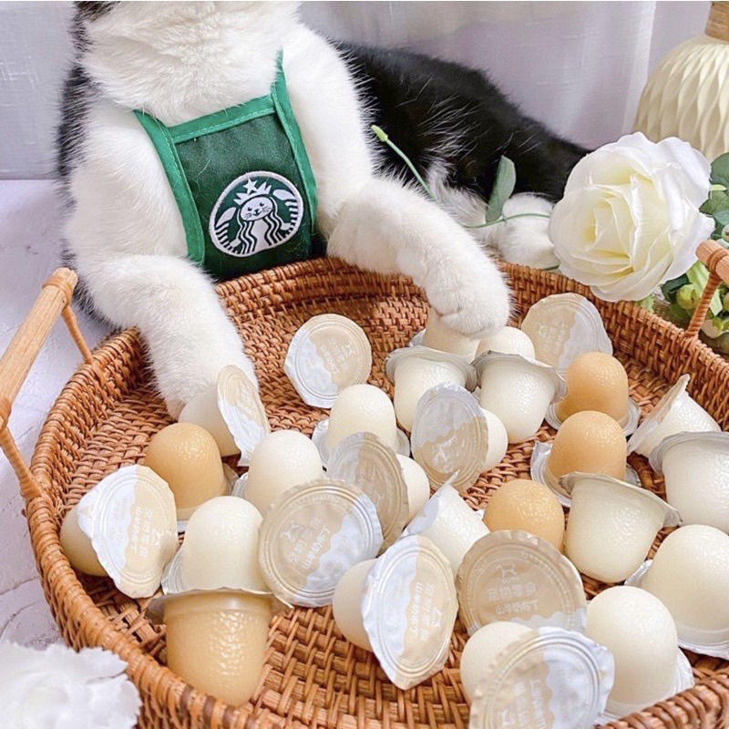￼Pudding sữa dê cho hamster, chó, mèo, sóc, thỏ, bọ...