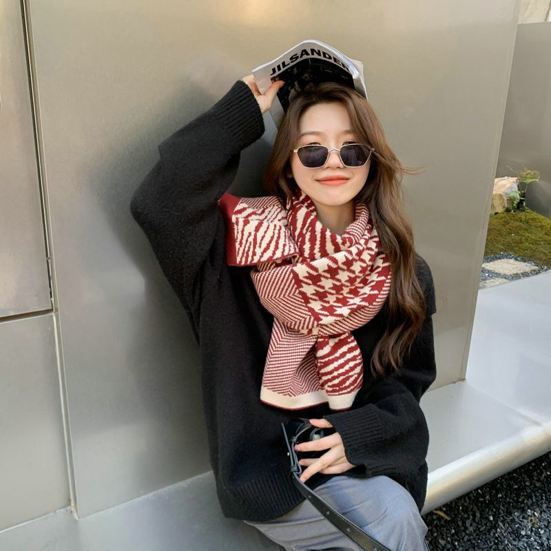 KHĂN CHOÀNG MÙA ĐÔNG CHẤT LEN HỌA TIẾT DA BEO HAI MẶT