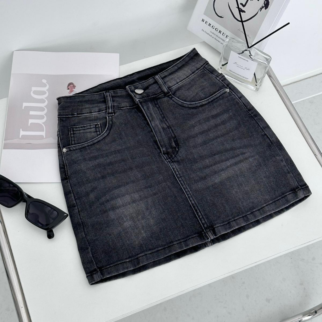 Chân váy jean ôm co giãn basic TiQi Jeans V1-294