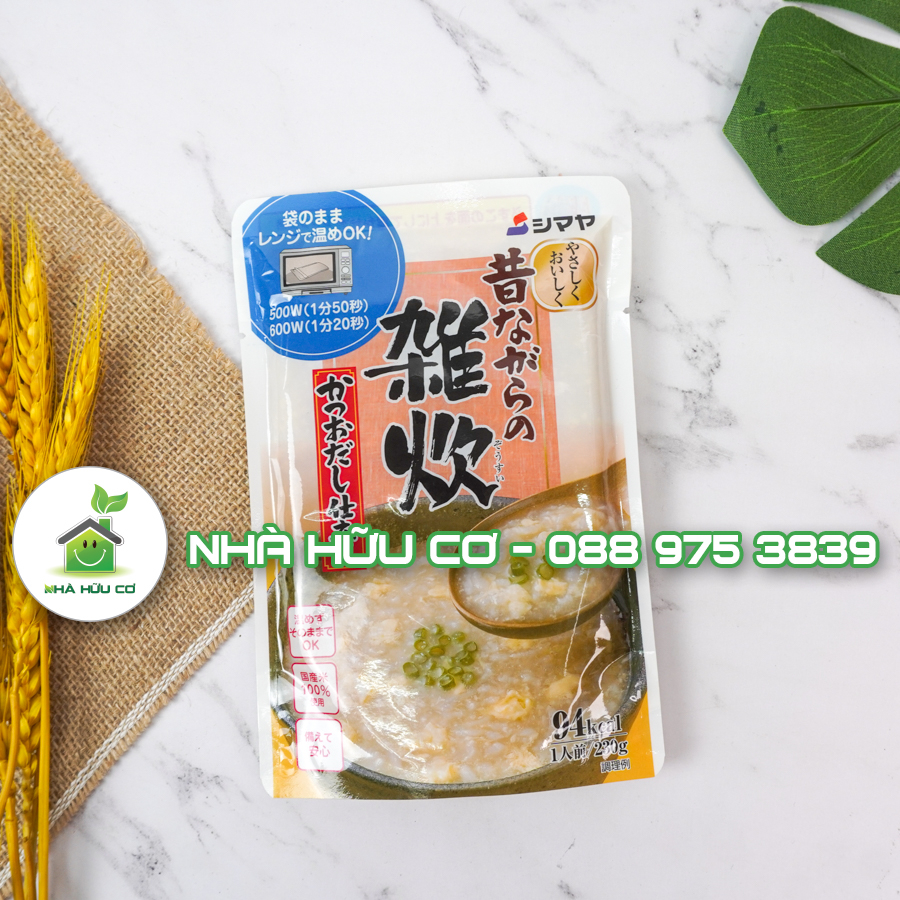 Cháo ăn liên Shimaya Nhật Bản cho bé từ 12m - Date: 4-6-7-8/2024 - Nhà hữu cơ