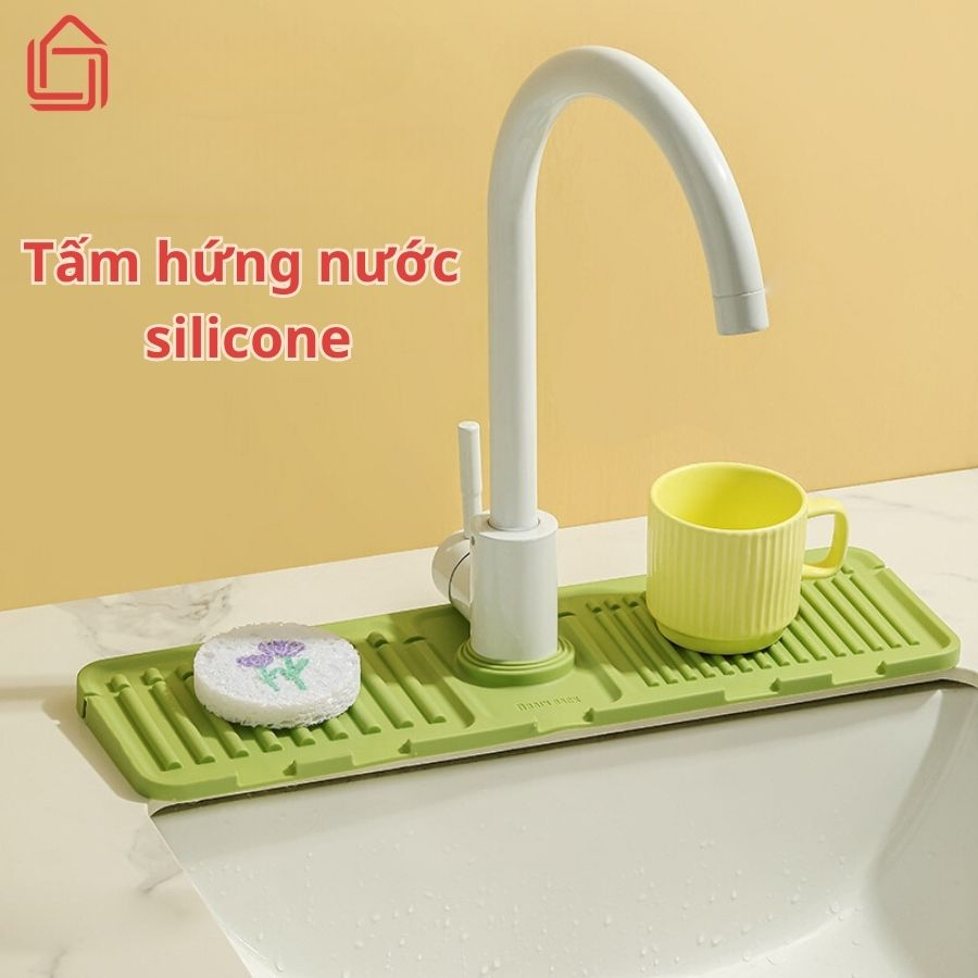 Thảm silicone hứng và thoát nước bồn rửa bát, bồn rửa mặt, thoát nước nhanh chóng, dễ dàng vệ sinh