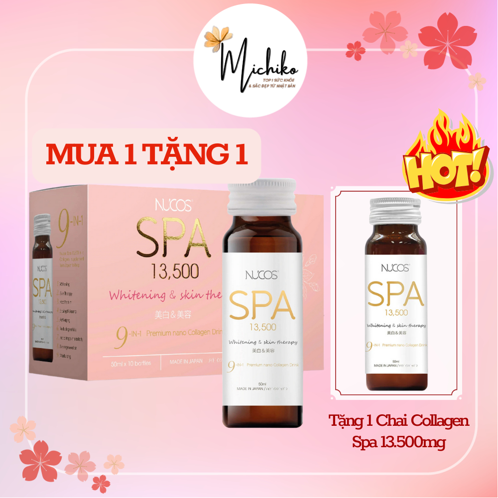 Collagen uống chống lão hóa phục hồi da Nucos Spa 13500 50ml x 10 chai [chính hãng]